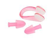 Unique Bargains Underwater Gear Silicone Swimming Nose Clip Ear Plugs Combo Set For Ladies