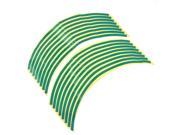 16 x Green Soft Plastic Wheel Stickers Stripes Decoration for Car Motorbike