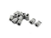 11 Pcs 7mmx14.5mmx18mm Cylindrical Ferrite Core Cable Wire Clip Clasp Gray