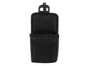 Unique Bargains Car Air Vent Nylon Faux Leather Mobile Phone MP3 Pouch Holder Pocket Black