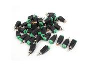 Unique Bargains 20Pairs RCA Male Female Connector to Screw Terminals Solderless Coupler for CCTV