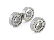 Unique Bargains 3 Pcs 6000ZZ Double Shielded Sealed Deep Groove Ball Bearings 26mm x 10mm x 8mm