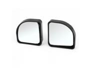 Unique Bargains Auto Car Black Plastic Frame Stick On Blind Spot Rear View Mirror 2 Pcs