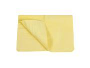 Unique Bargains Car Glass Clean Cham Synthetic Chamois Water Absorb Towel Yellow w Holder