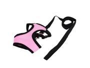 Unique Bargains Release Buckle Meshy Pet Dog Adjustable Harness Vest Leash Black Pink S