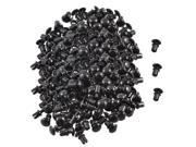 Unique Bargains 300 Pcs Black Nylon 5.0mm Bottom Dia Push Clips Rivets Fasteners R5065