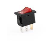 Unique Bargains Auto AC 6A 250V 10A 125V 3 Pin ON OFF Red Light Rocker Switch