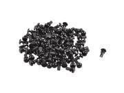 Unique Bargains 100 Pcs PCB 4.2mm Push in Height Nylon Clips Fasteners Rivets Black