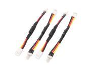 4Pcs Reduce PC Fan 3P to 3P Speed Noise Extension Resistor Cable Wire