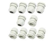 Unique Bargains White Plastic PG16 IP67 Water Resistant Sealed Cable Joints 10 Pcs