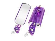 Unique Bargains 2pcs Purple Angle Adjustable Rearview Mirror for Motorcycle