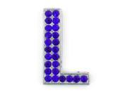 Unique Bargains Blue Letter L Style Rhinestones Decor Metal Decorative Emblem Sticker for Auto