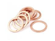 Unique Bargains 20mm x 26mm x 2mm Metric Ring Shape Copper Flat Washer 10 Pcs