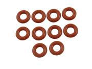 Unique Bargains 10 Pcs 12mm OD 3mm Thickness Red Silicone O Ring Oil Seals
