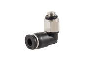 Unique Bargains Black 4mm One Touch Connector 5mm Thread Quick Fitting