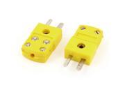 Wire Connector Male Thermocouple Plug RTD Circuits K Type Tester Adapter 2 Pcs