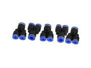 Unique Bargains 5 Pcs 6mm to 4mm Push in Connector Air Pneumatic Quick Fittings