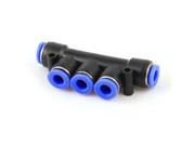 Unique Bargains 6mm 5 Ways Quick Joint Air Pneumatic Push in Quick Fittings Connector