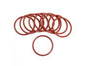Unique Bargains 10 x Red Rubber 47mm x 3mm x 41mm Oil Sealing O Rings Gaskets Washers
