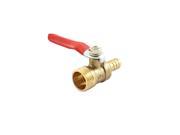Unique Bargains 8mm Barb to 3 8PT Male Thread 180 Degree Lever Brass Air Regulated Ball Valve