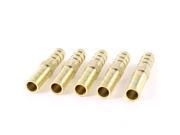 5pcs Brass Equal 8mm Air Water Fuel Hose Barbed Straight Fitting Connector