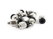 Unique Bargains 10pcs 5mm Male Thread 6mm Pneumatic One Touch Push In Joint Fittings