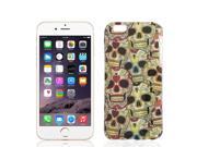Unique Bargains Skull Heart Print Soft Case Cover Shell Beige for Apple iPhone 6 6G 4.7