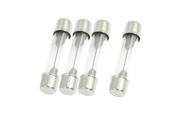 4 Pcs 250V 5A Qucik Acting Fast Blow Glass Tube Fuses 6mm x 30mm