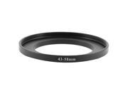 Unique Bargains 43 58mm 43mm to 58mm Aluminum Step Up Filter Ring Adapter for Camera