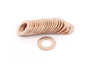 Unique Bargains 20 Pcs 12mm Inner Dia 1.5mm Thickness Copper Flat Washer Gasket Spacer Fasteners