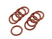 Unique Bargains 10 x Red Silicone O Ring Oil Seals Gaskets Washers 22mm x 2.5mm