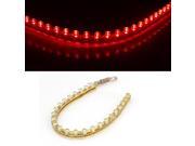 Unique Bargains DC 12V Vehicle Car Detail PVC Red 24 LEDs Light Lamp Strip 24cm Long