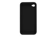 Unique Bargains Black Silicone Back Cover Case Protector for Apple iPhone 4