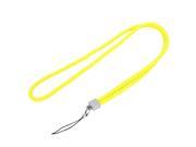 Unique Bargains Leather Decorative Pattern Mobile Phone Strap Lanyard String Yellow