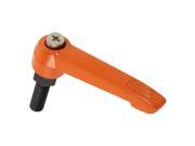 Unique Bargains Machinery 8 x 25mm Threaded Adjustable Clamping Handle Orange