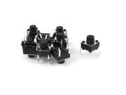 Unique Bargains 10 Pcs 6x6x6mm PCB Mount Momentary 4 Pin DIP Tactile Tact Push Button Switch
