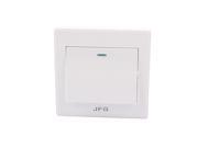 AC 250V 10A 1 Gang On Off Control Wallplate Wall Panel Switch 85mm White