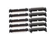 Unique Bargains 10 Pcs 2.54mm Pitch 40 Pins Dual Rows Right Angle IDC Box Connector Headers