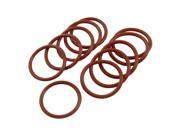 Unique Bargains 10 Pcs 25mm OD 2mm Thickness Red Silicone O Ring Oil Seals