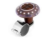 Unique Bargains Burgundy Round Power Handle Steering Wheel Suicide Spinner Knob for Automobile