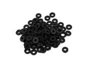 100 Pcs M2x5mmx1mm Plastic Round Flat Washer Gasket Seal Ring Black