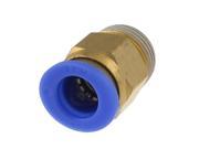 Unique Bargains 10mm Cirle Hole 3 8 PT Thread Straight Push in Tube Air Quick Fitting