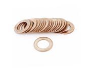 Unique Bargains 20pcs 12mmx20mmx1mm Copper Flat Washer Ring Line Seal Fitting