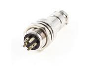 GX12 5 5Pin Male 12mm Screw Type Cable Panel Connector Aviation Plug AC 250V 5A