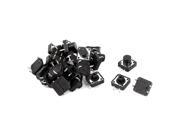 Unique Bargains 25 Pcs 12x12mm 4 Pins DIP PCB Mount Momentary Square Button Tactile Tact Switch
