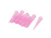 10 Pcs Pink Plastic Tapered Pinhead Glue Liquid Dispenser Needle Tips