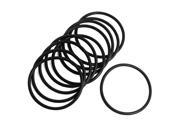 Unique Bargains 10 Pcs Metric 54mm OD 3mm Thick Industrial Rubber O Ring Seal Black
