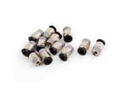 Unique Bargains 12 x Pneumatic 1 8 PT Thread Push In Connector Fitting for 4mm Air Tubing
