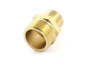 Unique Bargains 3 8PT Male to 1 4PT Male Thread Hose Tube Hex Nipple Fitting Pipe Connector
