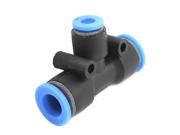 Unique Bargains Pneumatic Push In Touch to Connect T Fitting Reducer 3 way Tube OD 6mm to 2x10mm
